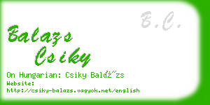 balazs csiky business card